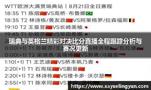 瑞典与英格兰精彩对决比分直播全程跟踪分析与赛况更新